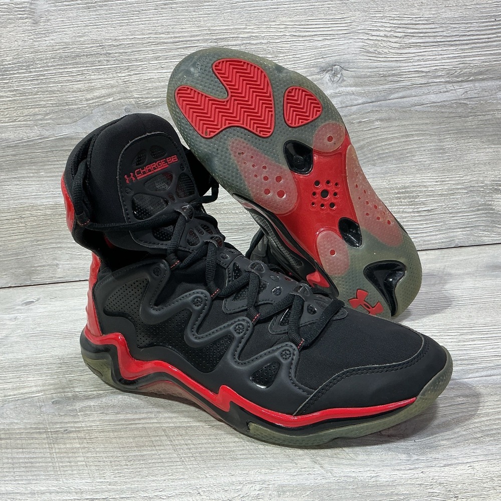 Under Armour Micro G Charge BB Mens Basketball Shoes Red Men's US 11 1238192-004